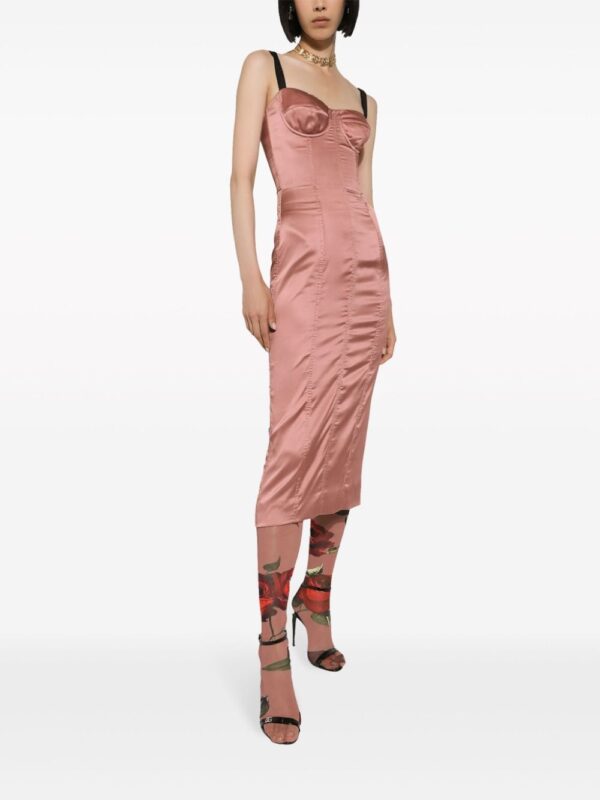 Dolce & Gabbana sweetheart-neck silk-blend dress - Image 2