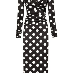 Dolce & Gabbana polka dot-print satin dress