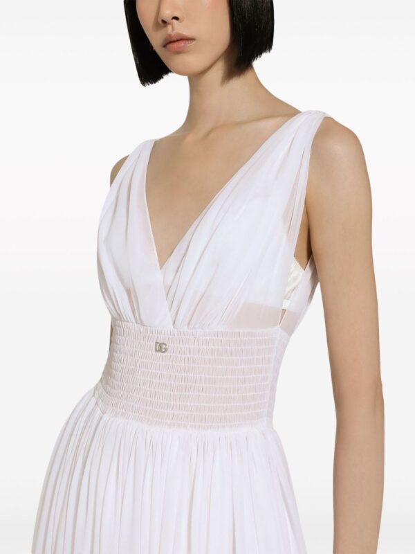 Dolce & Gabbana shirred-panel silk midi dress - Image 3
