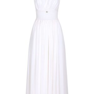 Dolce & Gabbana shirred-panel silk midi dress