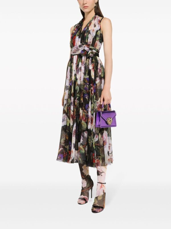 Dolce & Gabbana floral-print silk midi dress - Image 2