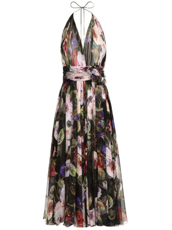 Dolce & Gabbana floral-print silk midi dress