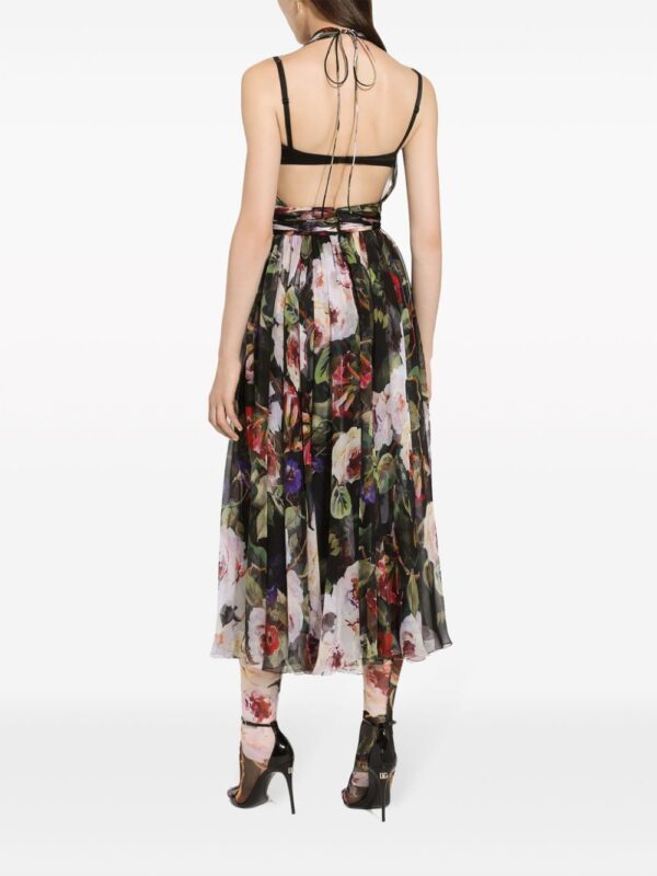 Dolce & Gabbana floral-print silk midi dress - Image 3