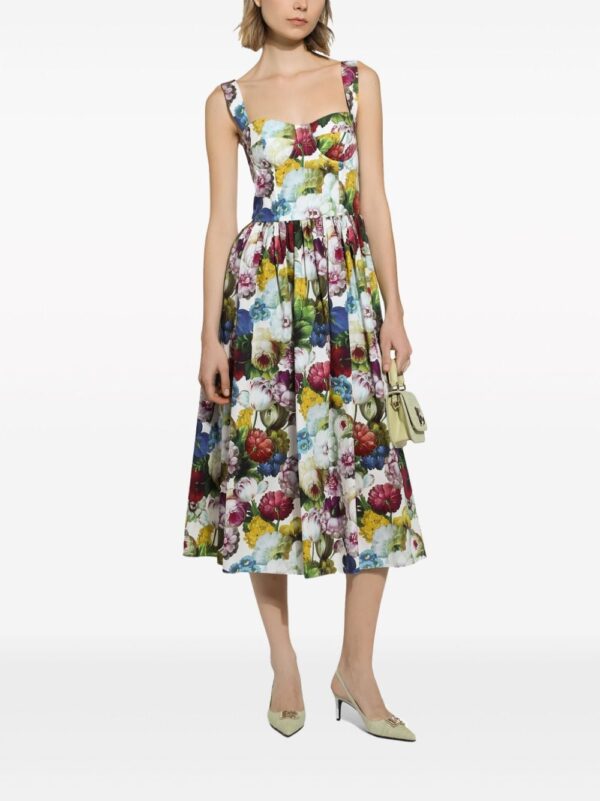 Dolce & Gabbana floral-print midi dress - Image 3