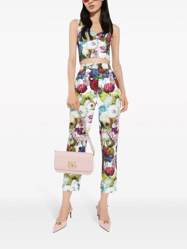 Dolce & Gabbana  floral-print cropped trousers - Image 2