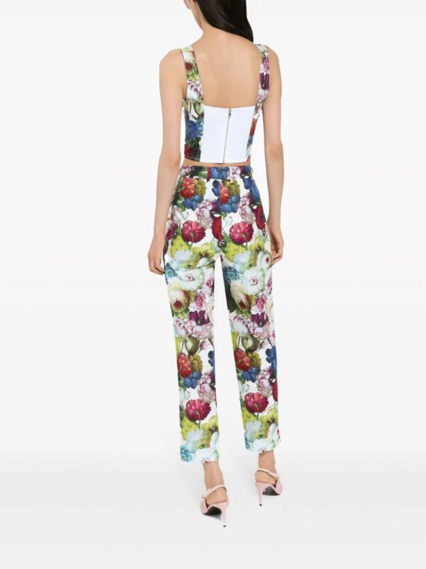 Dolce & Gabbana  floral-print cropped trousers - Image 4