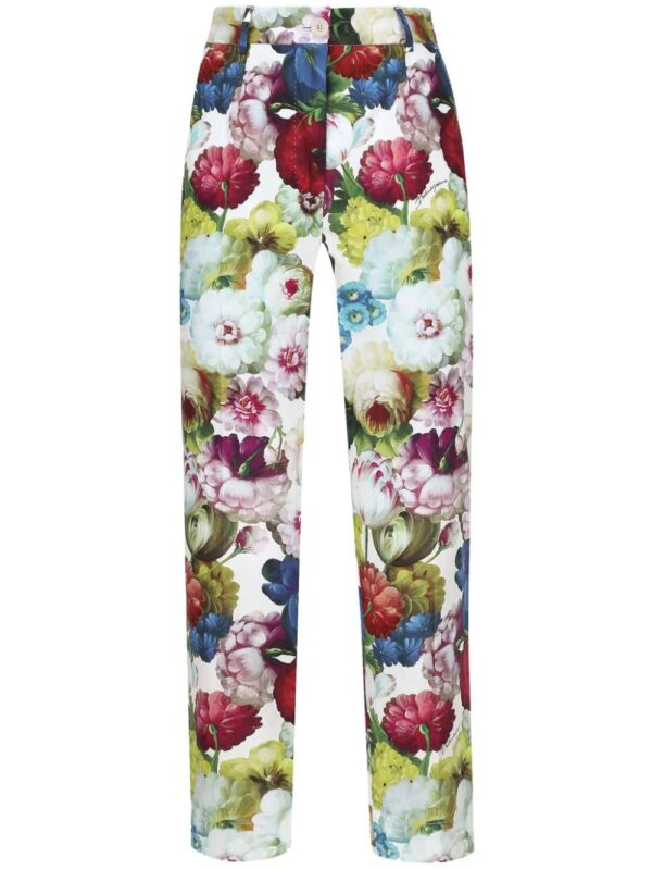 Dolce & Gabbana  floral-print cropped trousers