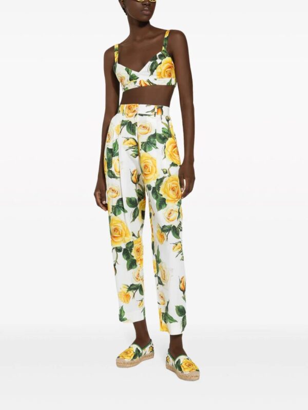 Dolce & Gabbana  floral-print tapered trousers - Image 3