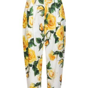 Dolce & Gabbana  floral-print tapered trousers