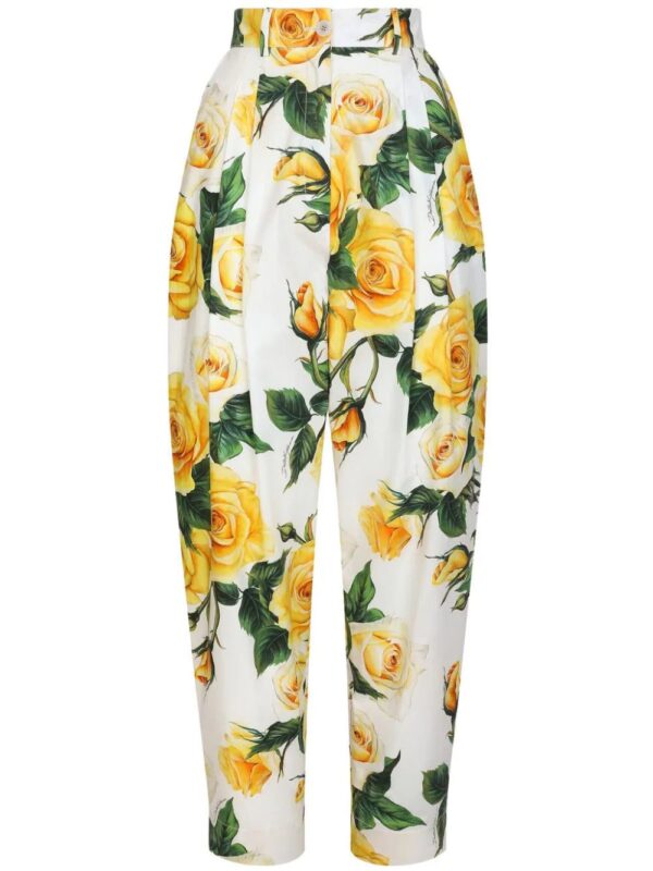 Dolce & Gabbana  floral-print tapered trousers