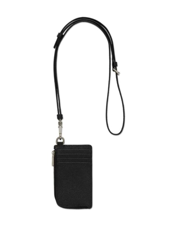 Dolce & Gabbana logo-plaque leather cardholder