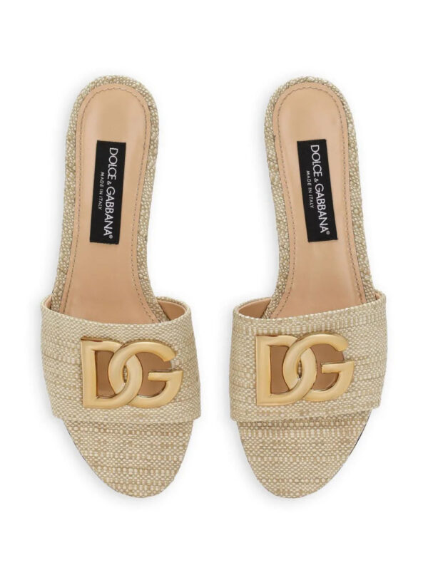 Dolce & Gabbana  DG logo raffia sandals - Image 4