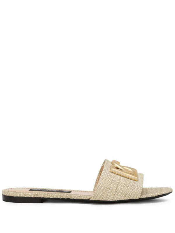 Dolce & Gabbana  DG logo raffia sandals