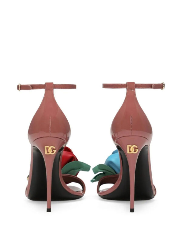Dolce & Gabbana  105mm floral-appliqué leather sandals - Image 3