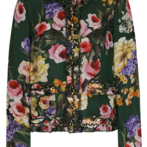 Dolce & Gabbana  floral-print silk jacket
