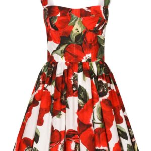 Dolce & Gabbana Anemone-print cotton minidress