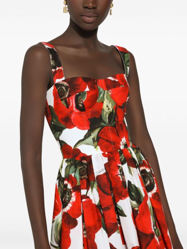 Dolce & Gabbana Anemone-print cotton minidress - Image 3
