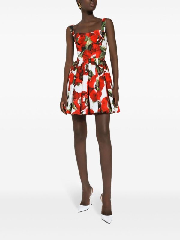Dolce & Gabbana Anemone-print cotton minidress - Image 2