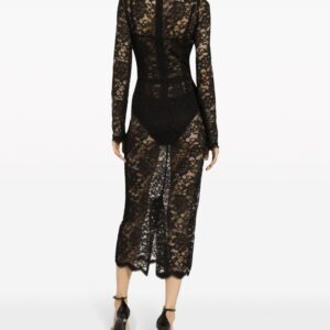 Dolce & Gabbana semi-sheer lace midi dress