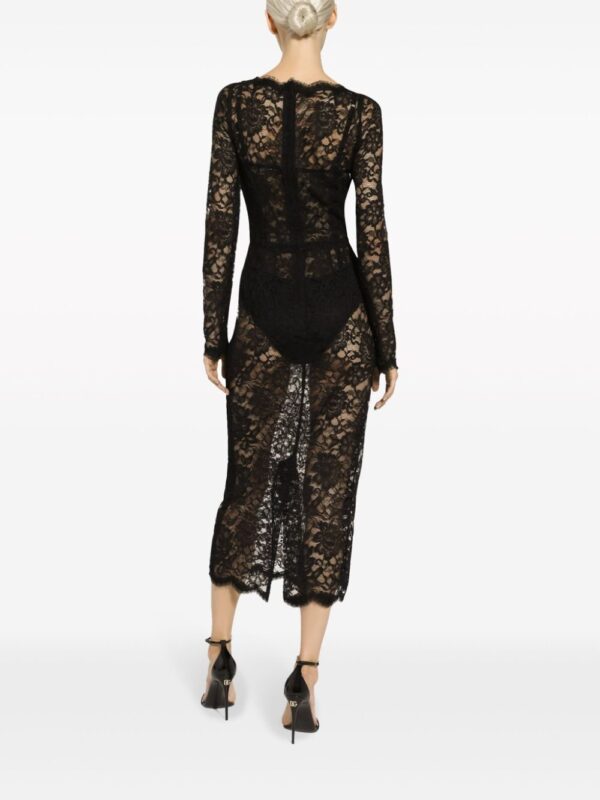 Dolce & Gabbana semi-sheer lace midi dress