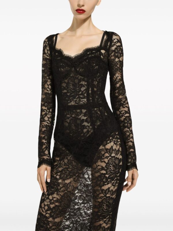 Dolce & Gabbana semi-sheer lace midi dress - Image 2