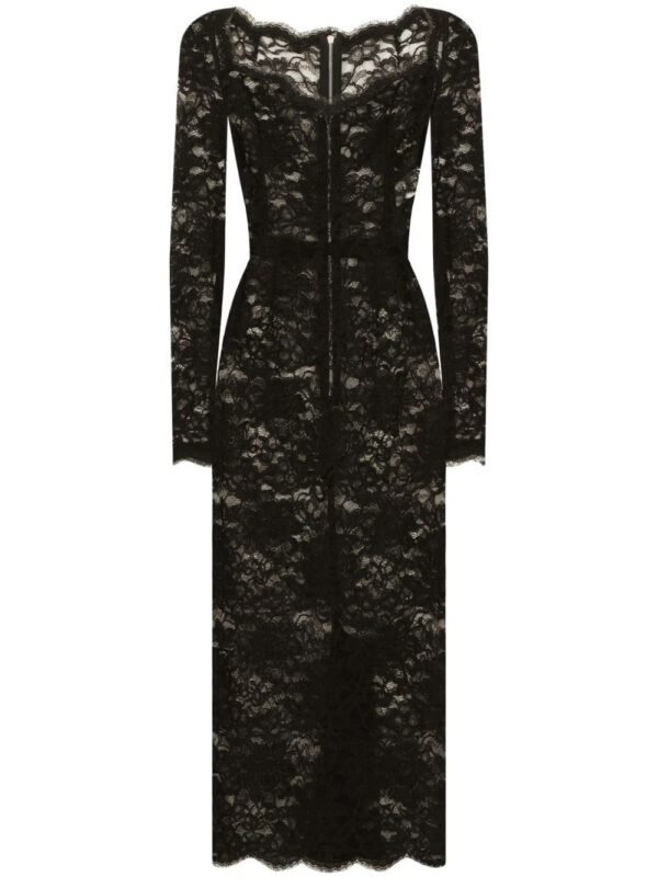 Dolce & Gabbana semi-sheer lace midi dress - Image 5