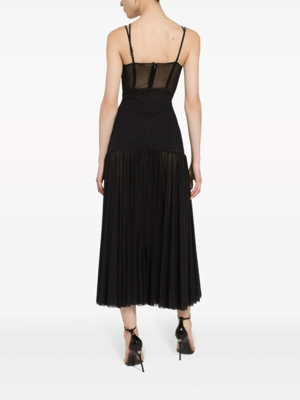 Dolce & Gabbana  DG-plaque tulle midi dress - Image 4