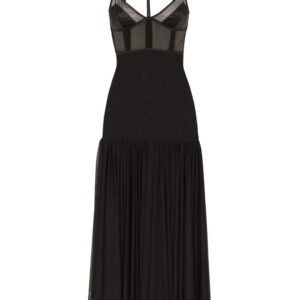 Dolce & Gabbana DG-plaque tulle midi dress