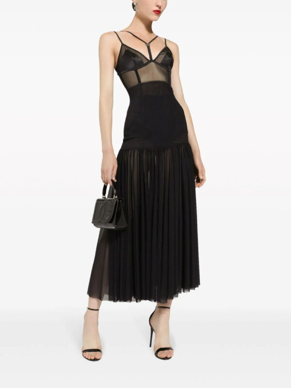 Dolce & Gabbana  DG-plaque tulle midi dress - Image 2