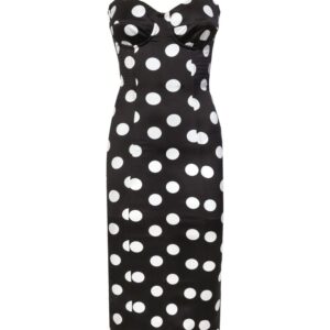 Dolce & Gabbana polka dot-print satin dress