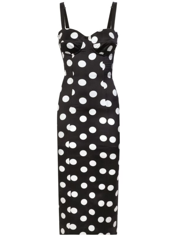 Dolce & Gabbana polka dot-print satin dress