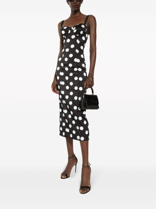 Dolce & Gabbana polka dot-print satin dress - Image 5