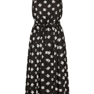 Dolce & Gabbana DG-print pleated dress
