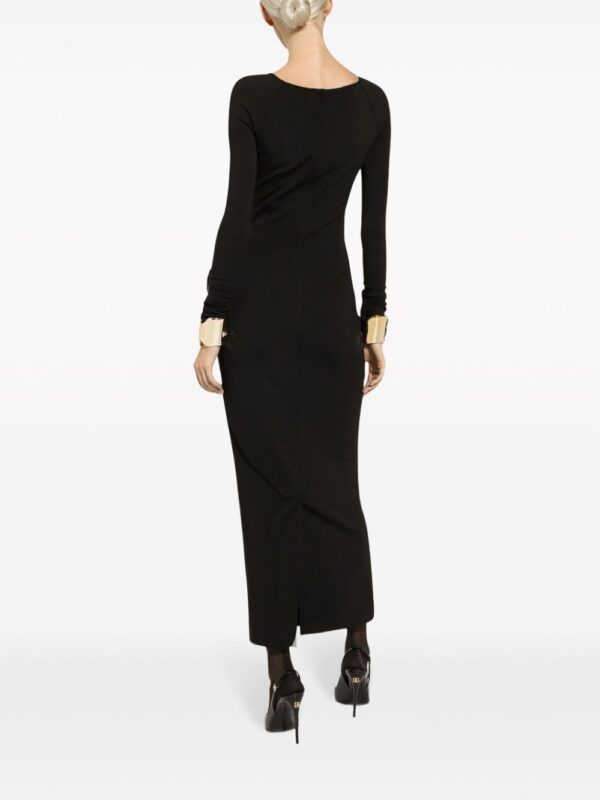 Dolce & Gabbana long-sleeve square-neck midi dress - Image 4