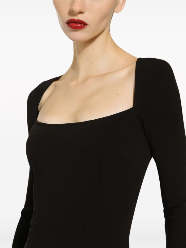 Dolce & Gabbana long-sleeve square-neck midi dress - Image 5
