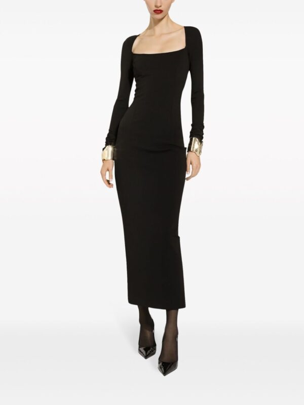 Dolce & Gabbana long-sleeve square-neck midi dress - Image 3