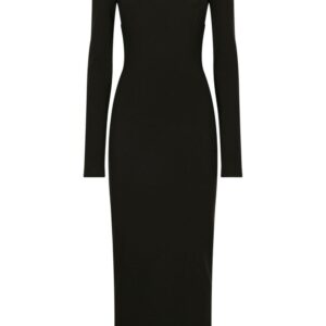 Dolce & Gabbana long-sleeve square-neck midi dress