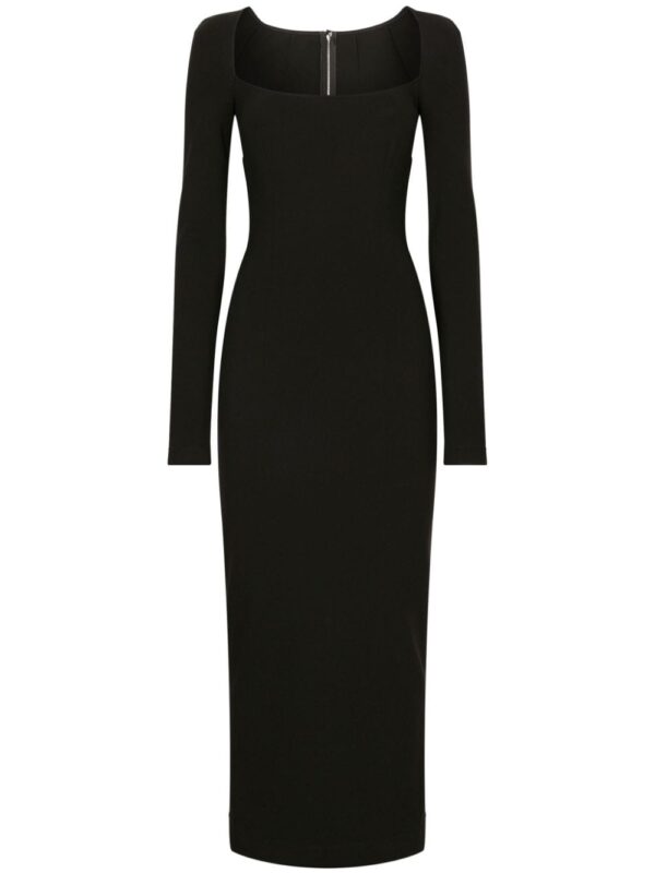 Dolce & Gabbana long-sleeve square-neck midi dress