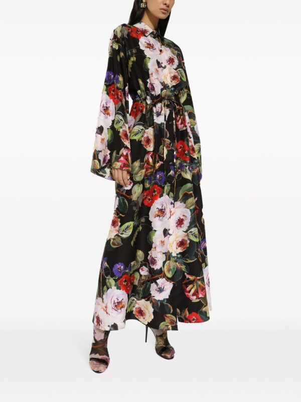 Dolce & Gabbana Rose-print silk shirtdress - Image 2