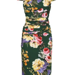 Dolce & Gabbana floral-print ruched midi dress