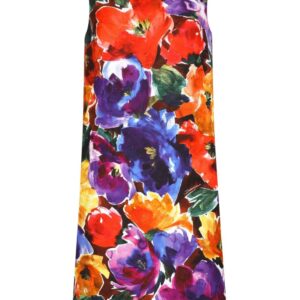 Dolce & Gabbana abstract floral-print midi dress