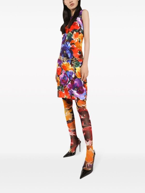 Dolce & Gabbana abstract floral-print midi dress - Image 2
