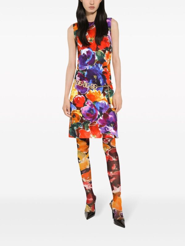 Dolce & Gabbana abstract floral-print midi dress - Image 3