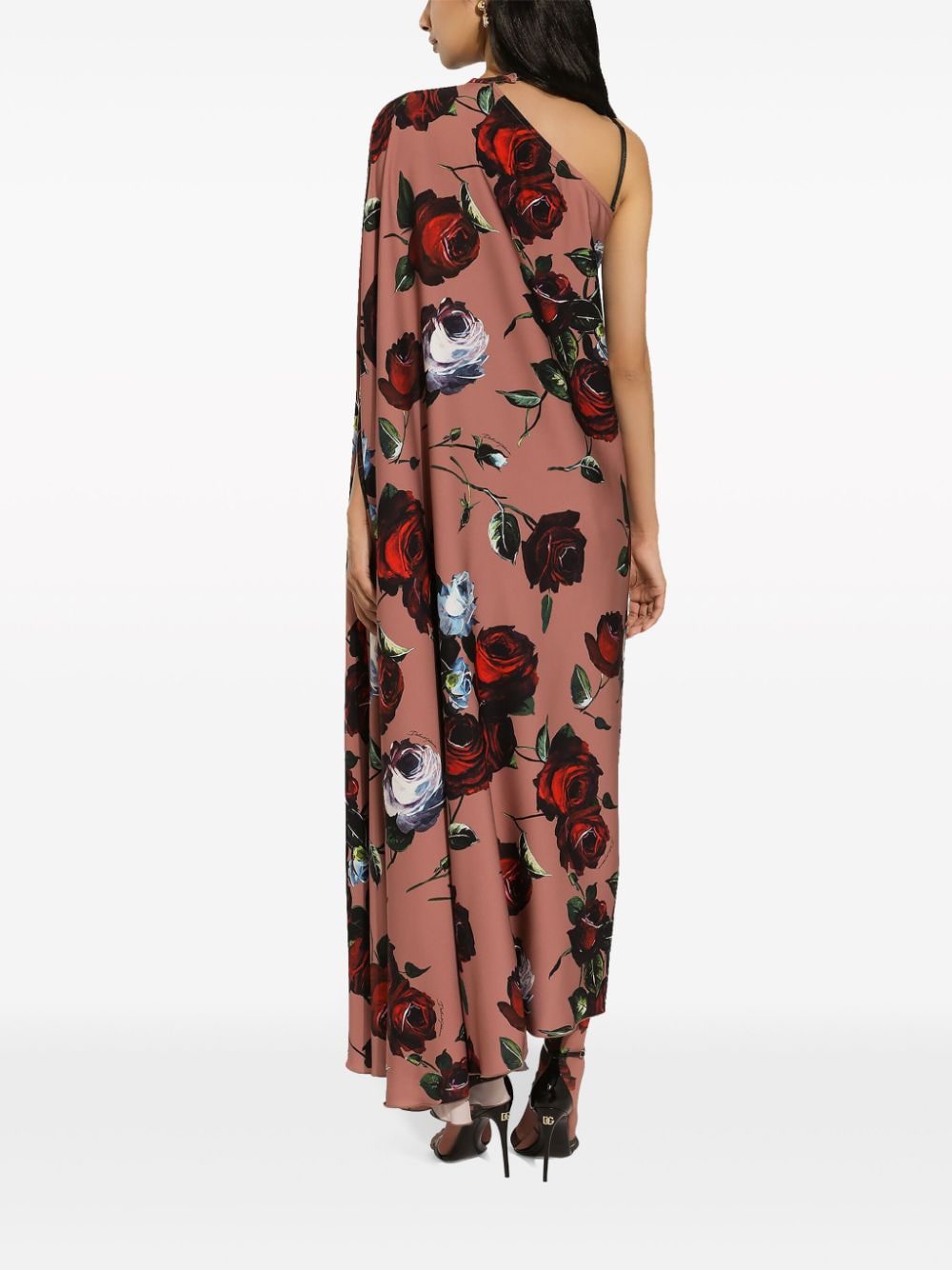 Dolce & Gabbana Rose-print asymmetric dress - Image 4