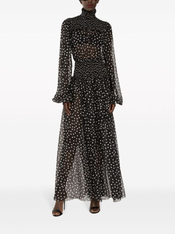 Dolce & Gabbana polka dot-print silk dress - Image 2