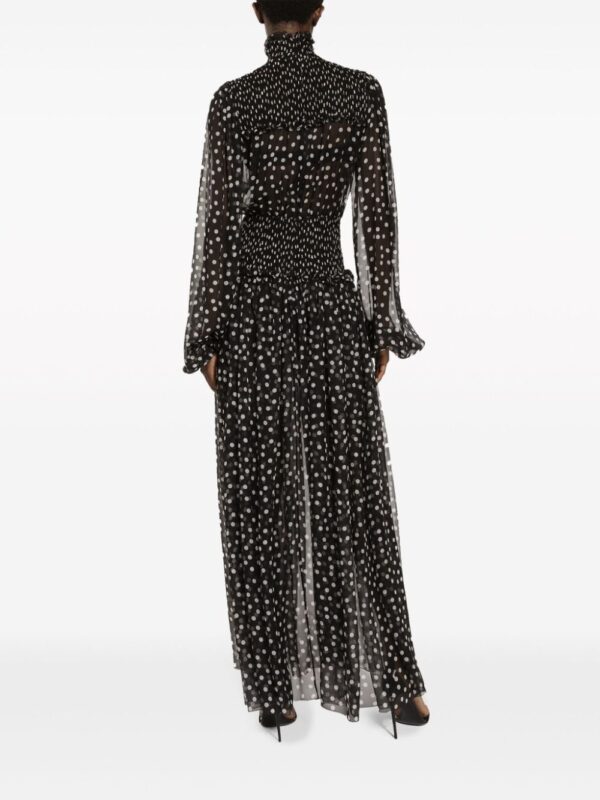Dolce & Gabbana polka dot-print silk dress - Image 3
