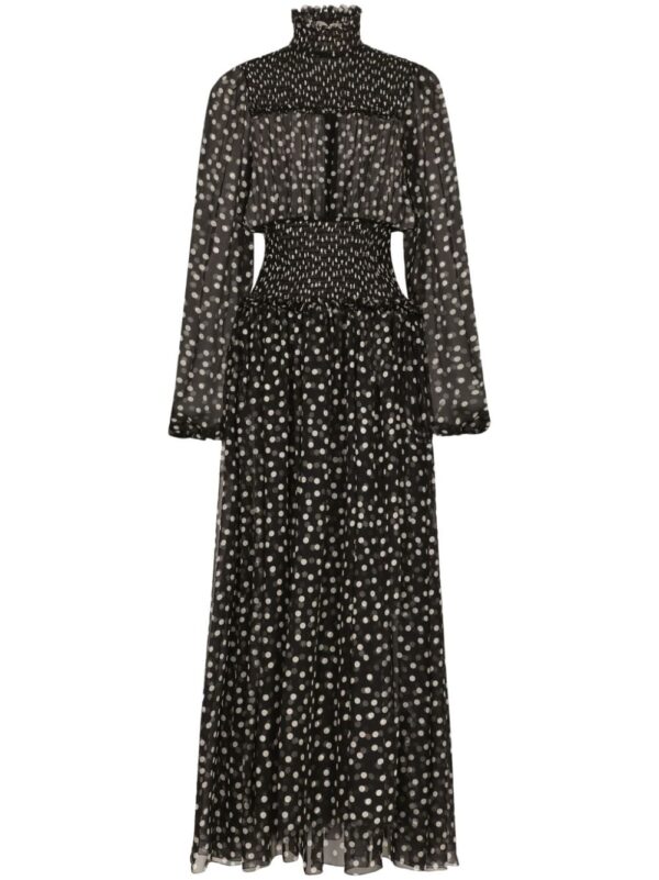 Dolce & Gabbana polka dot-print silk dress