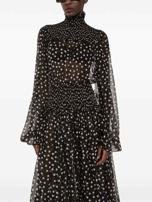Dolce & Gabbana polka dot-print silk dress - Image 4