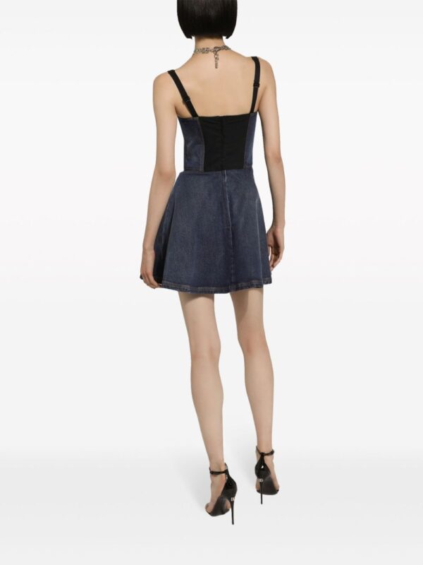 Dolce & Gabbana sweetheart-neck denim minidress - Image 5