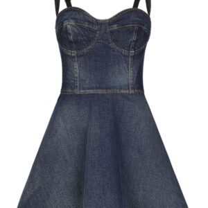 Dolce & Gabbana sweetheart-neck denim minidress